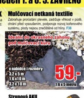 Mulčovací netkaná textilie
