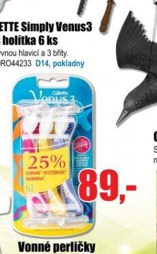 Gillette Simply Venus 3 Plus holítka 6 ks