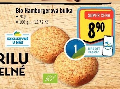 Bulka na hamburger bio
