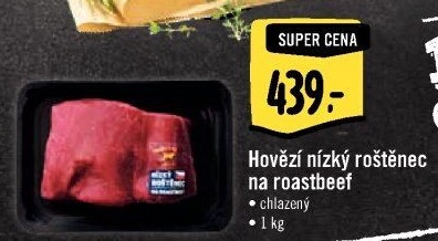 Hovězí nízký roštěnec roastbeef Albert