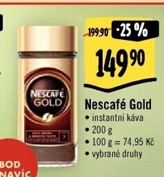 Instantní kávy Nescafé Gold