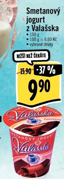 Jogurt smetanový ochucený z Valašska Mlékárna Valašské Meziříčí