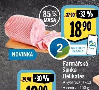 Šunka farmářská delikates výběrová
