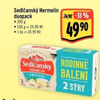 Sýr Hermelín Sedlčanský