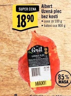 Uzená plec bez kosti Albert Gril