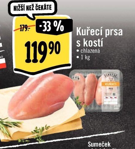 Kuřecí prsa s kostí