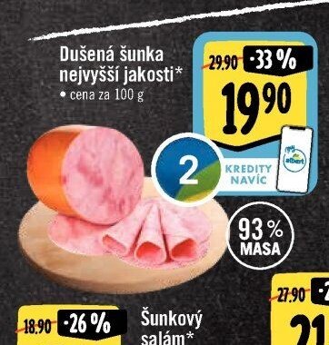Dušená šunka nejvyšší jakosti
