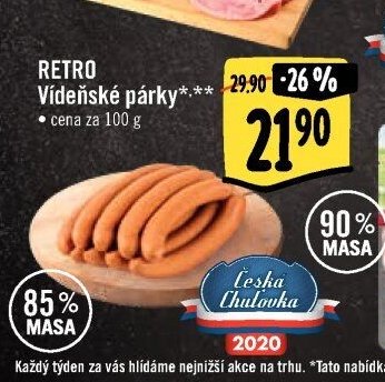 RETRO Vídeňské párky
