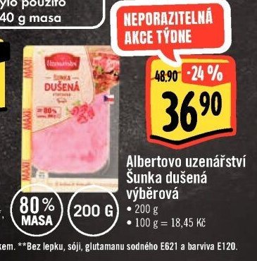 Albertovo uzenářství Šunka dušená výběrová