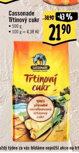 Cassonade Třtinový cukr