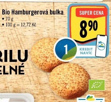 Bulka na hamburger bio