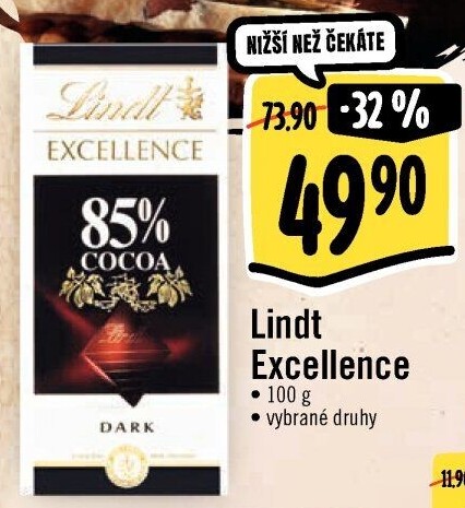 Čokoláda Excellence Lindt