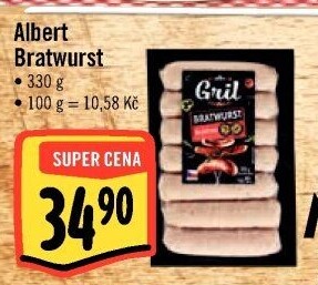 Grilovací klobása bratwurst Albert Gril