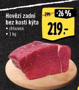 Hovězí kýta zadní bez kosti