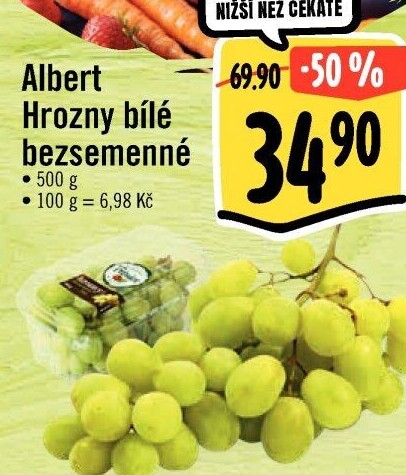 Hrozny bílé bezsemenné Albert