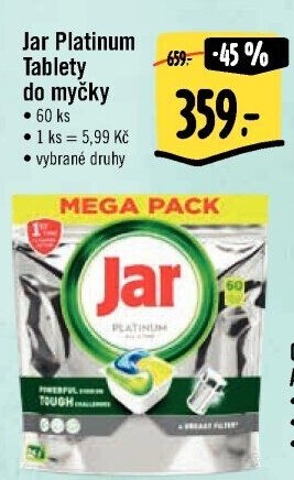 Kapsle do myčky Platinum Jar