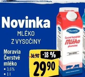 Mléko farmářské Moravia - 3,6% plnotučné