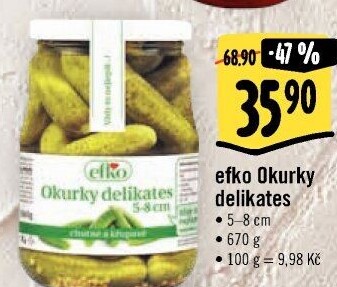 Okurky delikates Efko