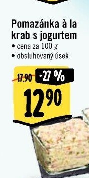 Pomazánka a la krab s jogurtem