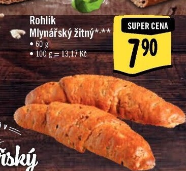 Rohlík Mlynářský žitný Albert