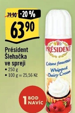 Šlehačka ve spreji Président