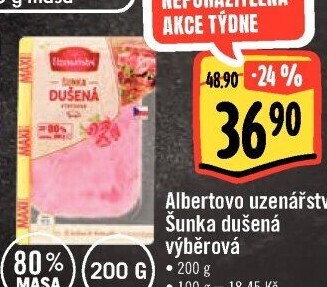 Šunka výběrová dušená Albertovo uzenářství