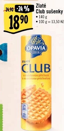 Sušenky Zlaté Club Opavia
