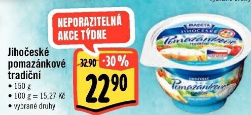 Tradiční pomazánkové Jihočeské Madeta