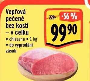 Vepřová pečeně bez kosti