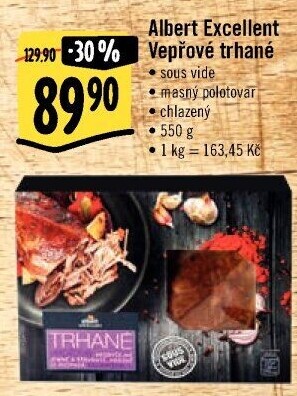 Vepřové trhané maso Sous vide Albert Excellent