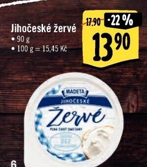 Žervé Jihočeské Madeta