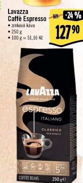 Zrnková káva Espresso Lavazza