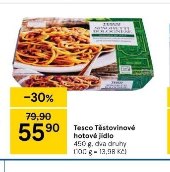 Tesco Těstovinové hotové jídlo