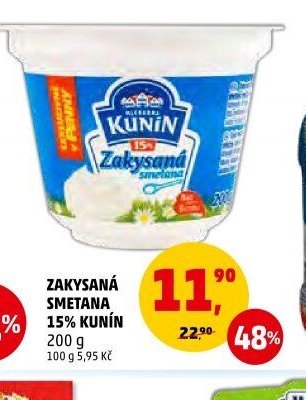 ZAKYSANÁ SMETANA 15 % KUNÍN 200 g