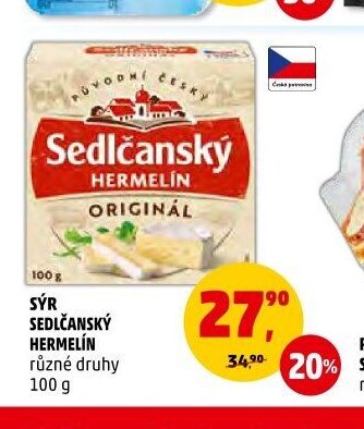 SÝR SEDLČANSKÝ HERMELÍN různé druhy 100 g