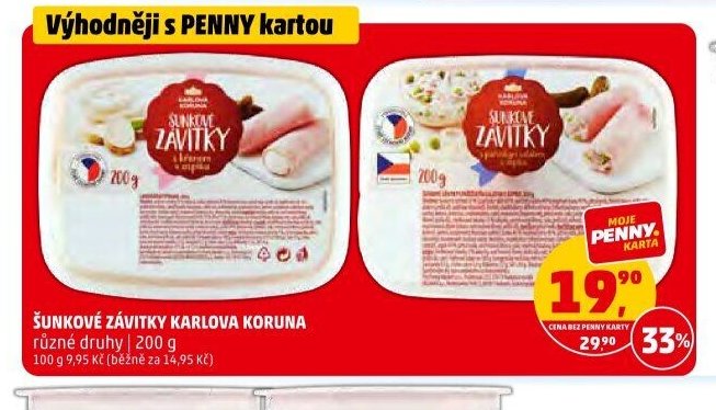 Šunkové závitky Karlova Koruna