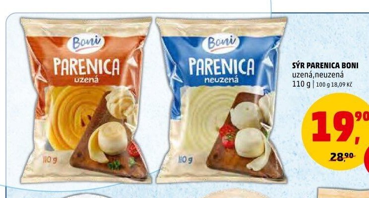 Sýr parenica Boni uzená, neuzená
