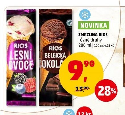 Zmrzlina RIOS různé druhy