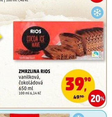 Zmrzlina RIOS vanilková, čokoládová