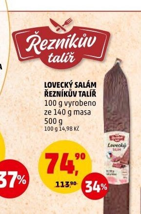 LOVECKÝ SALÁM ŘEZNÍKŮV TALÍŘ