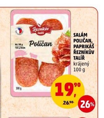 SALÁM POLIČAN, PAPRIKÁŠ ŘEZNÍKŮV TALÍŘ
