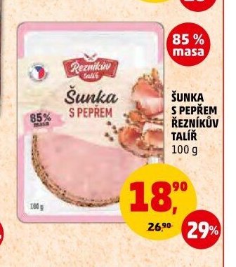 ŠUNKA S PEPŘEM ŘEZNÍKŮV TALÍŘ