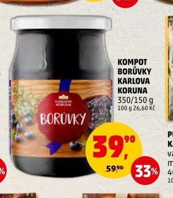 Kompot borůvky Karlova Koruna