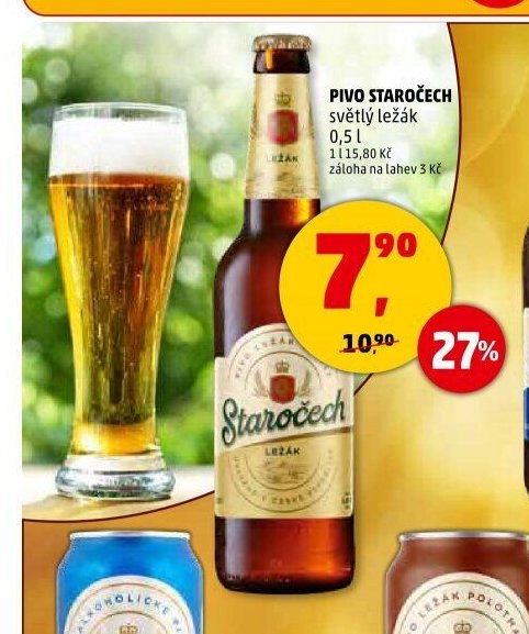Pivo Staročech světlý ležák
