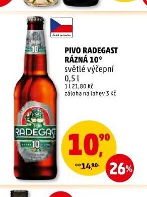 Pivo Radegast Rázná 10