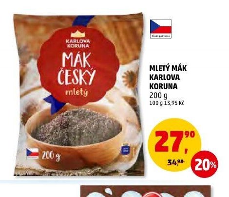 Mletý mák Karlova Koruna