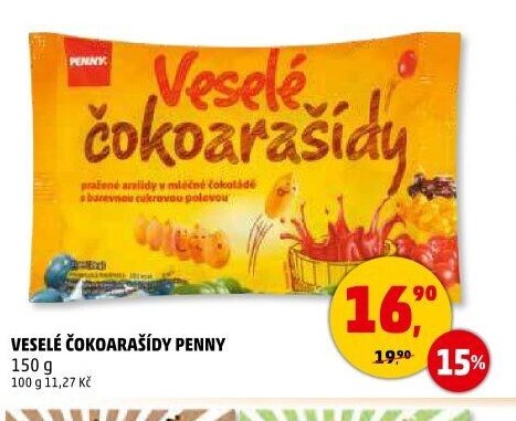 Veselé čokoarašídy Penny