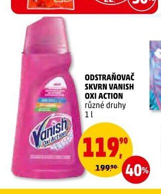 Odstraňovač skvrn Vanish Oxi Action