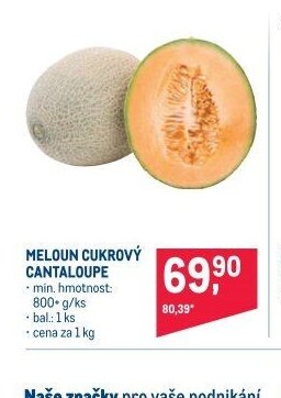 MELOUN CUKROVÝ CANTALOUPE