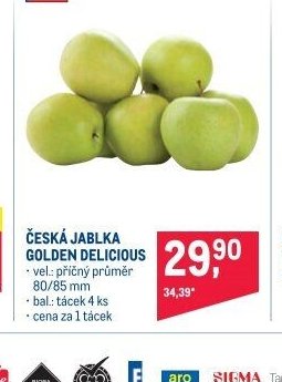 ČESKÁ JABLKA GOLDEN DELICIOUS